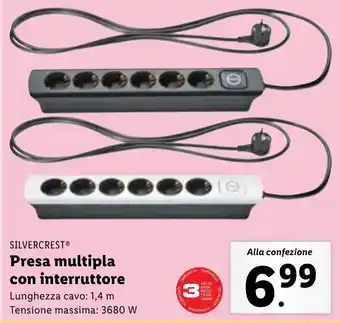 Lidl SILVERCREST Presa multipla con interruttore offerta