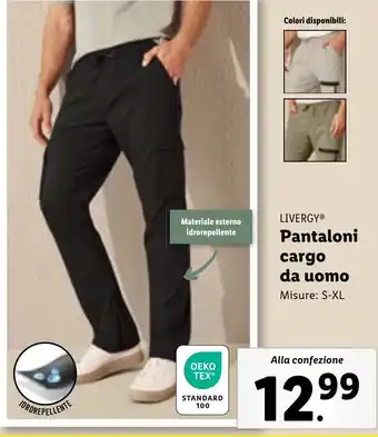 Lidl LIVERGY Pantaloni cargo da uomo offerta