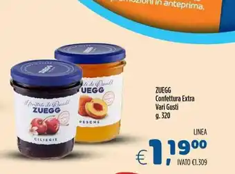 Del Prete Distribuzioni ZUEGG Confettura Extra Vari Gusti g 320 offerta