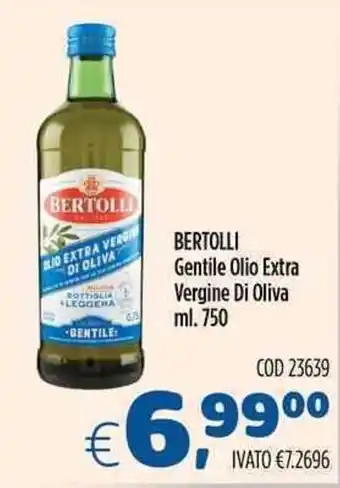 Del Prete Distribuzioni BERTOLLI Gentile Olio Extra Vergine Di Oliva ml. 750 offerta