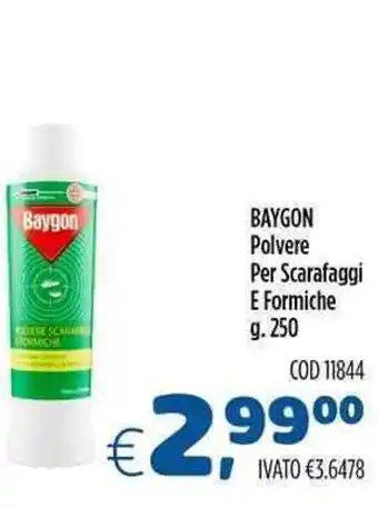 Del Prete Distribuzioni BAYGON Polvere Per Scarafaggi E Formiche g.250 offerta