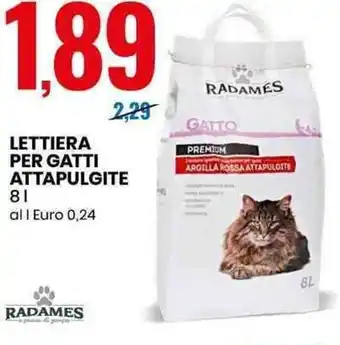 Eurospin RADAMES LETTIERA PER GATTI ATTAPULGITE 8 l offerta