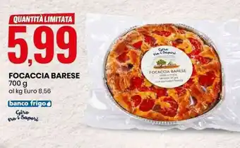 Eurospin FOCACCIA BARESE 700 g offerta