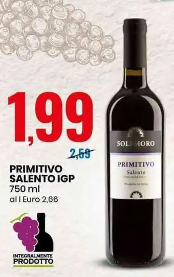 Eurospin PRIMITIVO SALENTO IGP 750 ml offerta