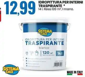 Eurospin IDROPITTURA PER INTERNI TRASPIRANTE offerta