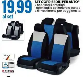 Eurospin SET COPRISEDILI PER AUTO offerta