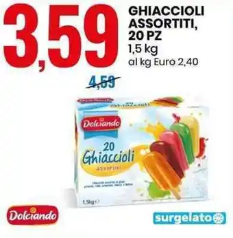 Eurospin GHIACCIOLI ASSORTITI, 20 PZ 1,5 kg offerta