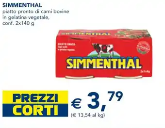 Esselunga SIMMENTHAL piatto pronto di carni bovine 2 x 140 g offerta