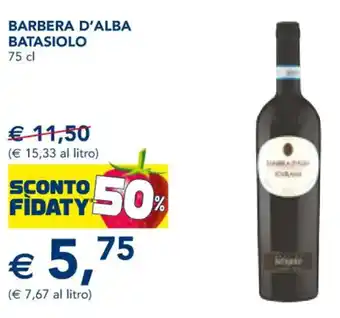 Esselunga BARBERA D'ALBA BATASIOLO 75 cl offerta