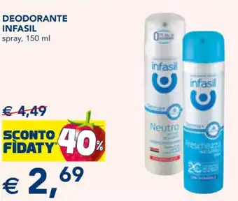 Esselunga DEODORANTE INFASIL spray, 150 ml offerta