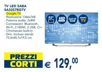 Esselunga TV LED SABA SA32S78GTV offerta