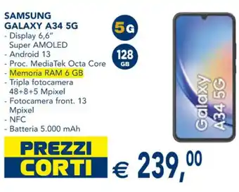 Esselunga SAMSUNG GALAXY A34 5G offerta