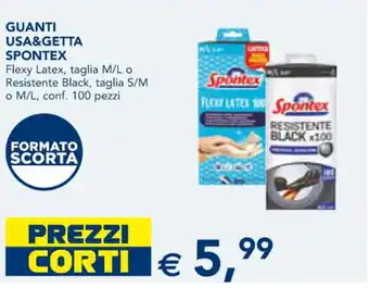 Esselunga GUANTI USA&GETTA SPONTEX offerta