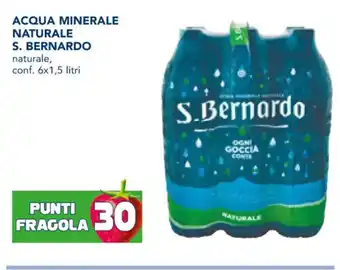 Esselunga ACQUA MINERALE NATURALE S. BERNARDO naturale, conf. 6x1,5 litri offerta