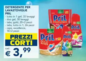 Esselunga DETERGENTE PER LAVASTOVIGLIE PRIL offerta