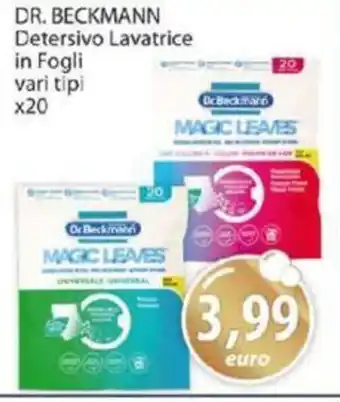 Acqua & Sapone DR. BECKMANN Detersivo Lavatrice in Fogli vari tipi x20 offerta