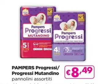 La Saponeria PAMPERS Progressi/ Progressi Mutandino pannolini assortiti offerta