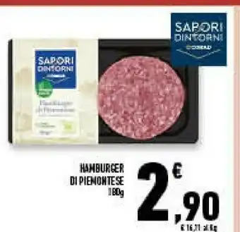 Conad Superstore Hamburger di pienontese offerta