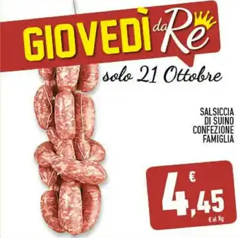 Conad Superstore Salsiccia du suino offerta