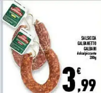 Conad Superstore Salsiccia galbanetto dolce 280 g offerta