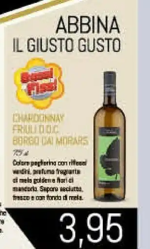 Conad Superstore Borgo dai morrars friuli chardonnay 750 ml offerta