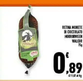 Conad Superstore Walcor retina monete in cioccolato halloween offerta