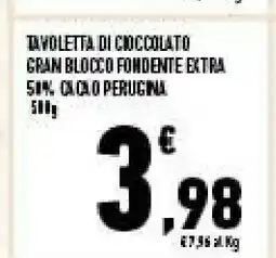 Gran blocco fondente extra 50% cacao gusto intenso 500 g(ml)