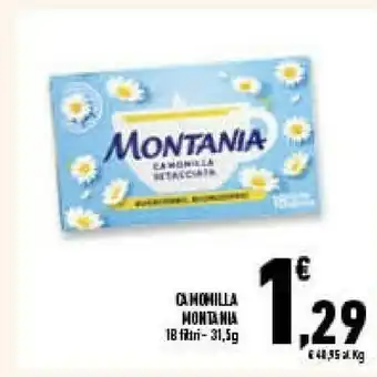 Conad Superstore Montania - camomilla setacciata 31.5 g(ml) offerta