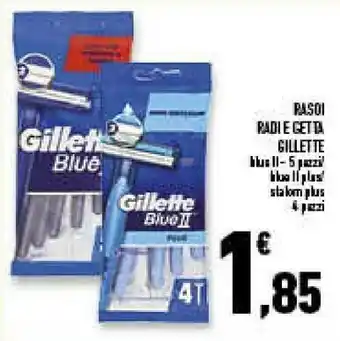 Conad Superstore Rasoi radi e getta blue 2/ blue 2 plus/ slalom plus offerta