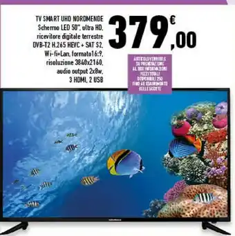 Conad Superstore Tv smart uhd ultra hd, ricevitore digitale terrestre ovb-t2 h265 hevc+ sat s2 offerta