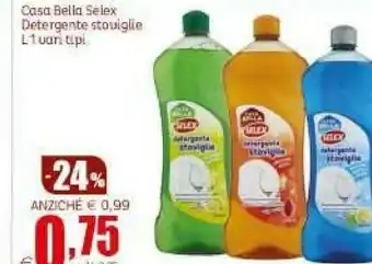 Elite Casa bella detergente stoviglie 1000 ml offerta