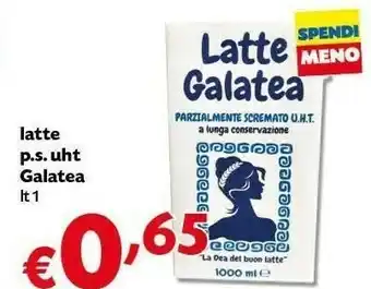 Pam Latte galatea latte parzialmente scremato 1000 ml offerta
