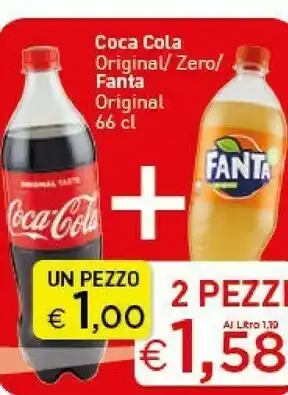 Crai Coca-cola - fanta zero 660 g(ml) offerta