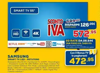 Euronics Smart tv led 55tu7090 offerta