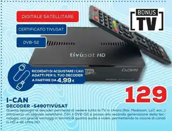 Euronics Decoder - s490tivusat offerta