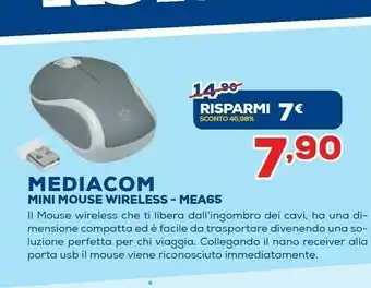 Euronics Mini mouse wireless mea65 offerta
