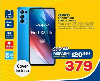 Euronics Smartphone find x3 lite 5g offerta