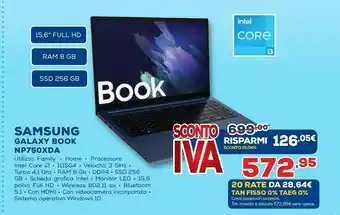 Euronics Galaxy book np750xda offerta