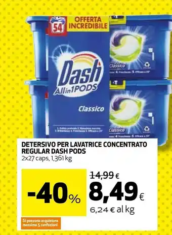 Coop Detersivo per lavatrice concentrato regular offerta