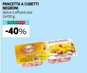 Coop Negroni pancetta a cubetti offerta