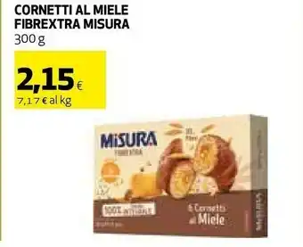 Coop Cornetti al miele fibrextra offerta
