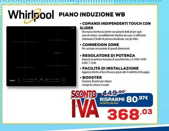 Euronics Wb s2560 ne nero da incasso 59 cm piano cottura a induzione 4 fornello(i) offerta