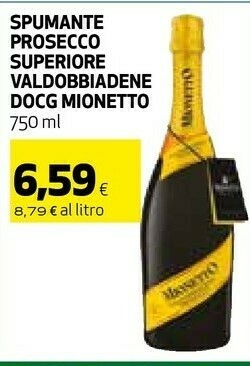 Coop Valdobbiadene prosecco superiore extra dry 750 g(ml) offerta