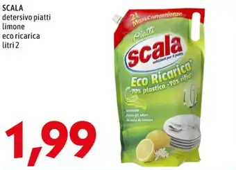 MEGA SCALA detersivo piatti Limone eco ricarica litri 2 offerta