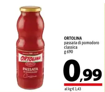 A&O ORTOLINA passata di pomodoro classica g 690 offerta