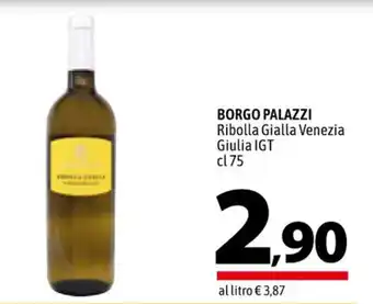 A&O BORGO PALAZZI Ribolla Gialla Venezia Giulia IGT cl75 offerta