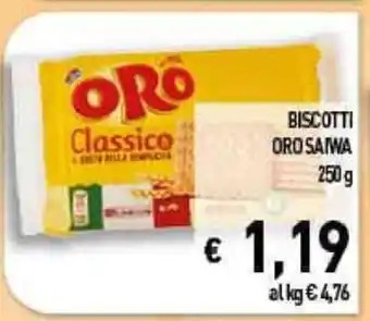 Iper La Spesa BISCOTTI ORO SAIWA 250 g offerta