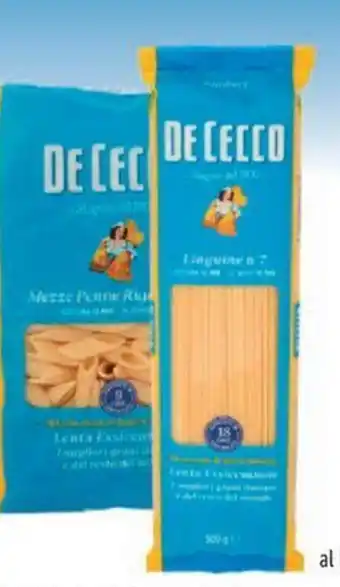 Conad PASTA DI SEMOLA DE CECCO vari tipi 500 g offerta