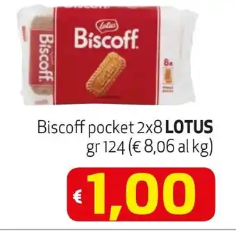 Maxi Supermercati Biscoff pocket 2x8 LOTUS gr 124 offerta