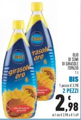 Conad OLIO DI SEMI DI GIRASOLE TOPAZIO 1 l offerta